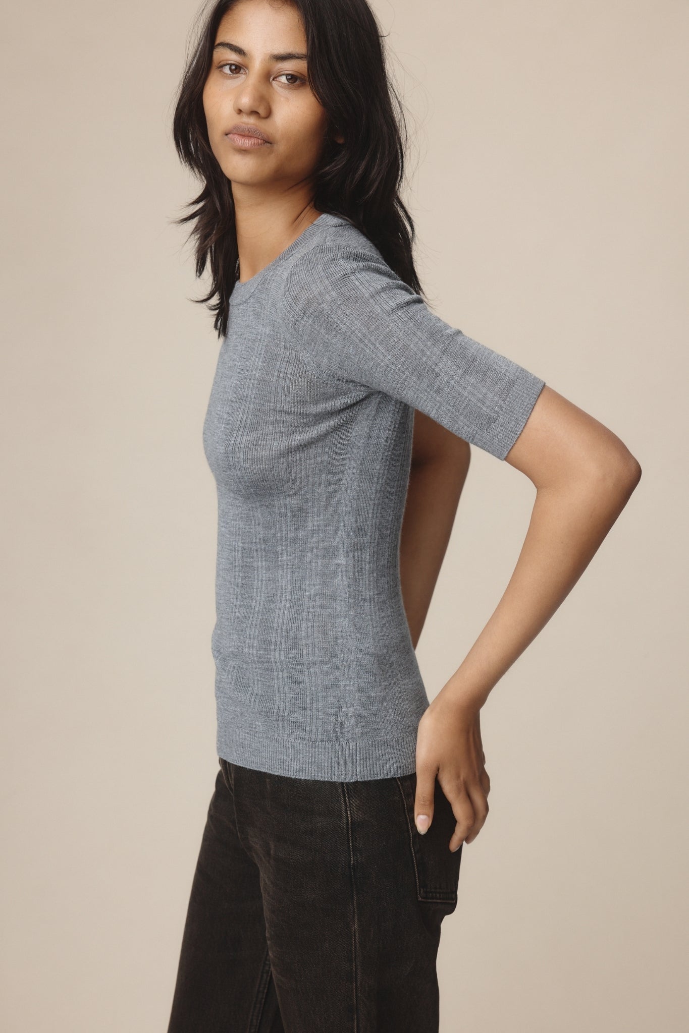 Marle | Layla Tee | Soft Charcoal | Palm Boutique