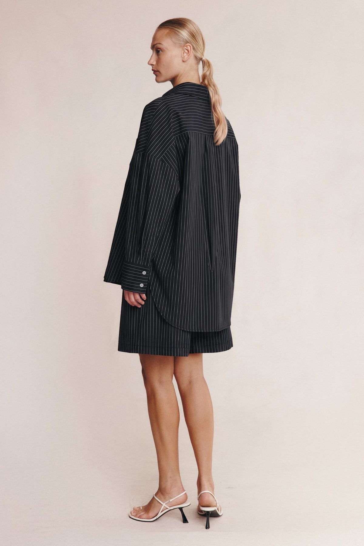 Marle | Mella Shirt | Black Pinstripe | Palm Boutique