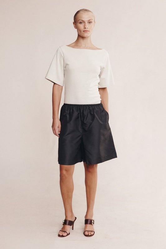 Marle | Nara Short | Black Silk | Palm Boutique