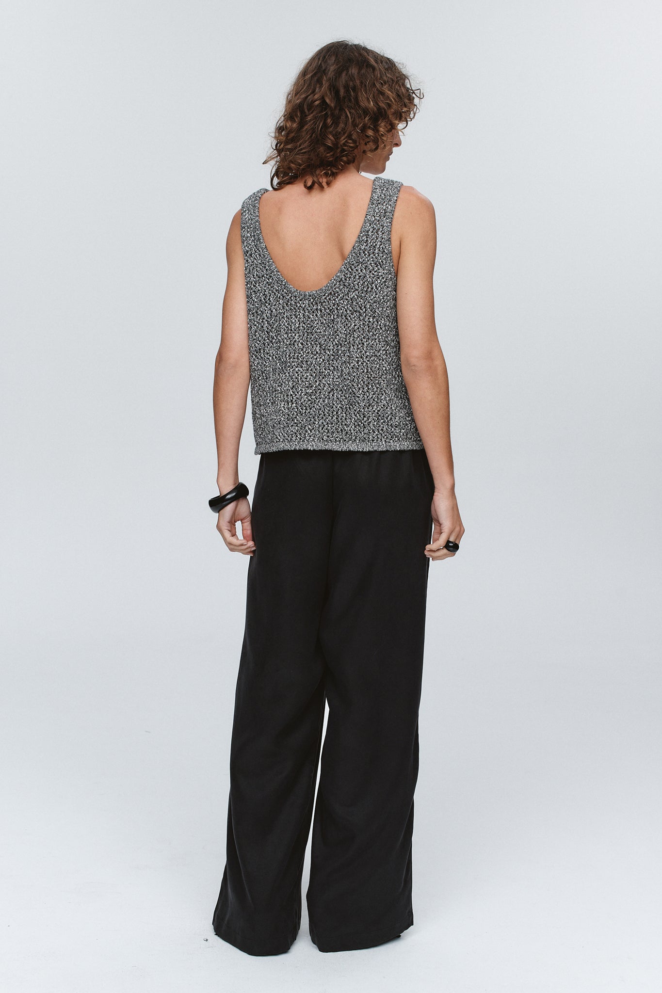 Marle | Nova Top | Black Ivory Melange | Palm Boutique