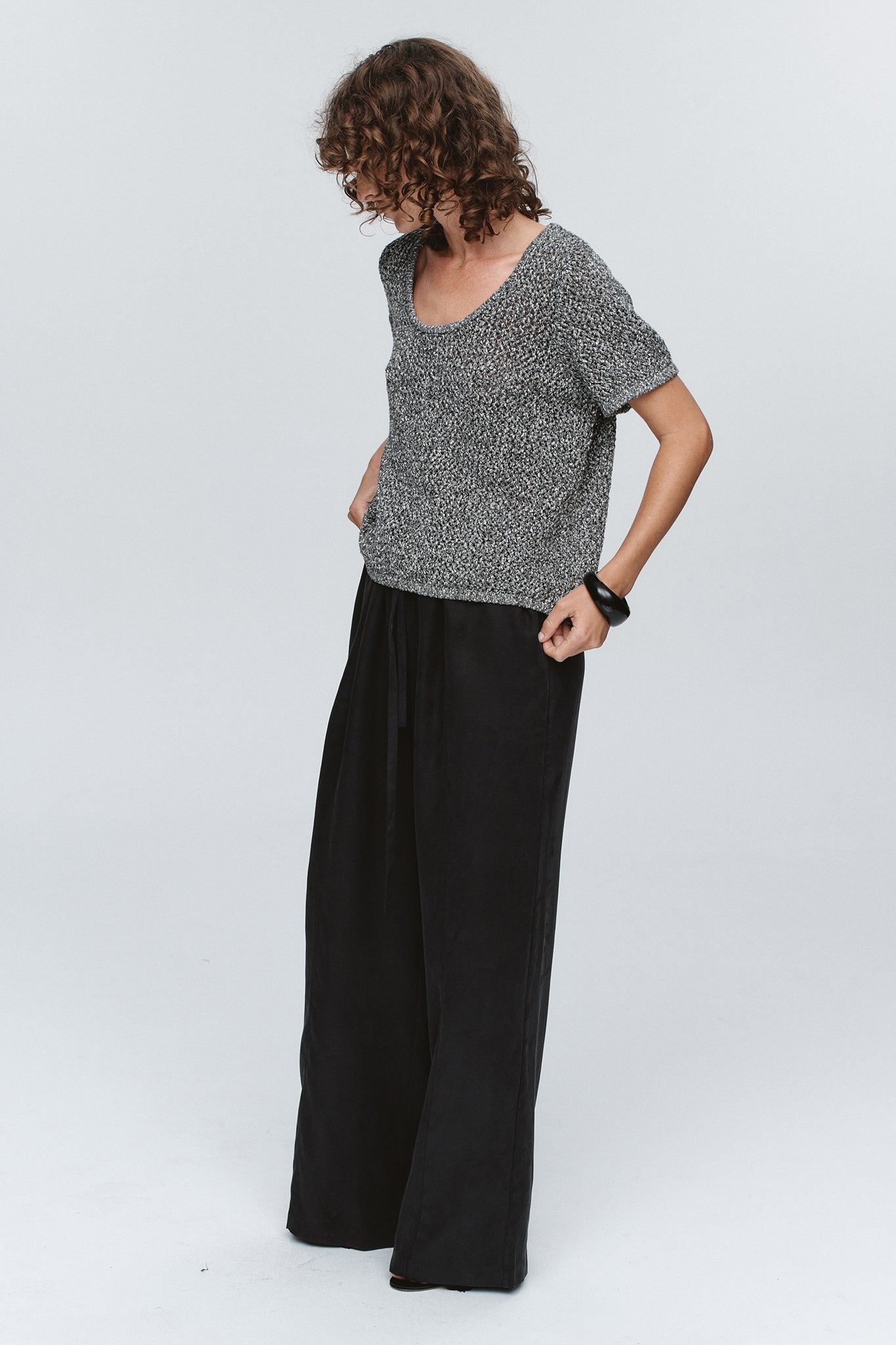 Marle | Rumi Top | Black Ivory Melange | Palm Boutique