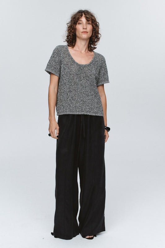 Marle | Rumi Top | Black Ivory Melange | Palm Boutique