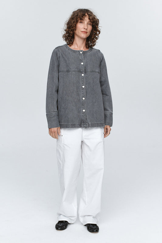 Marle | Seam Shirt | Stone | Palm Boutique