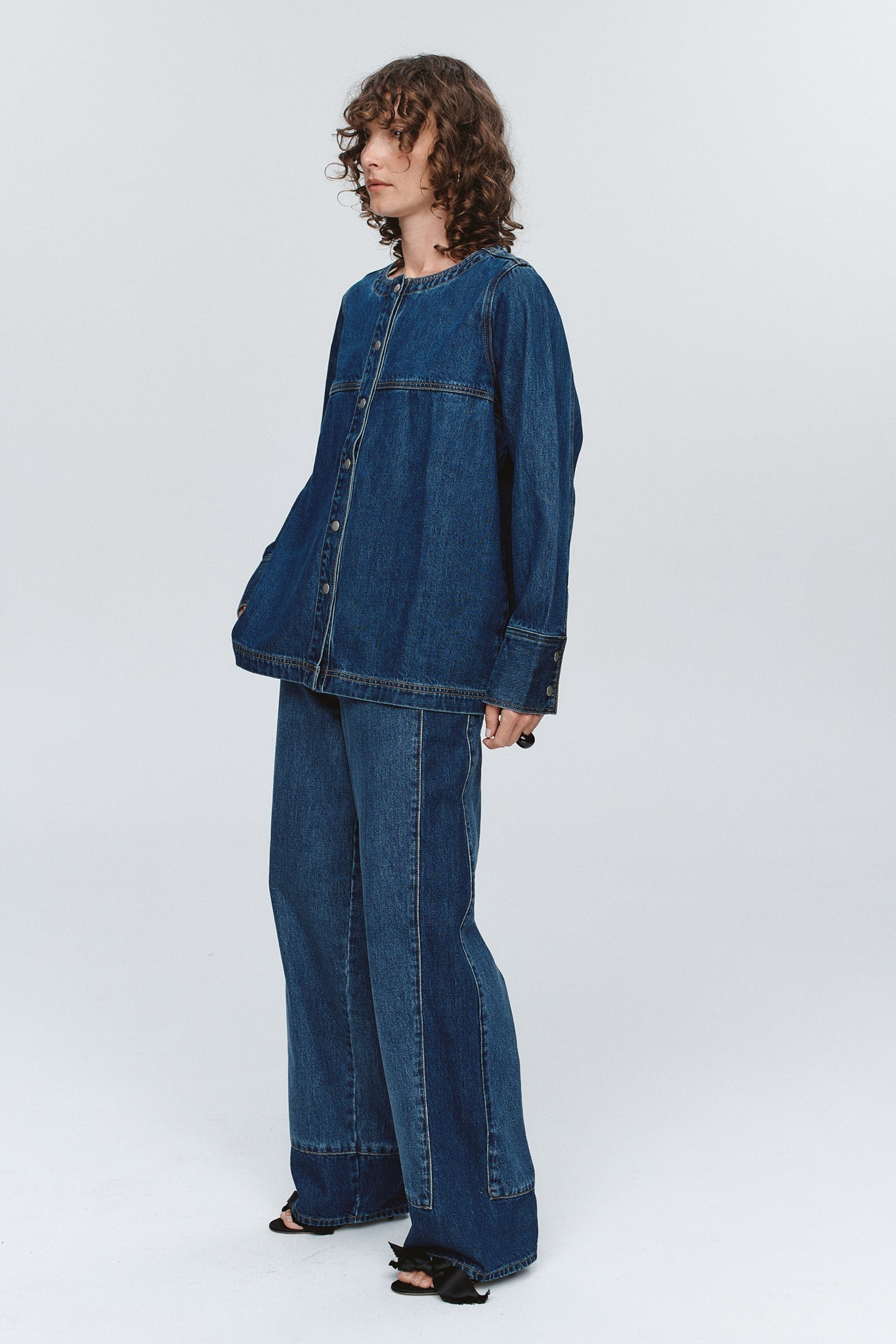 Marle | Seam Shirt | Washed Indigo | Palm Boutique
