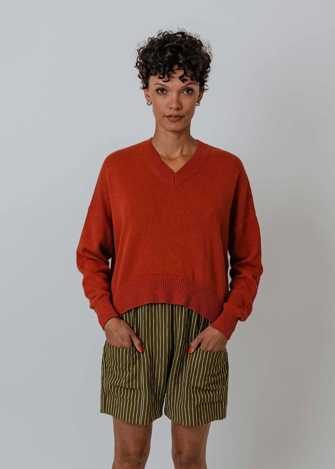 New Lands | Super Short| Moss Stripe | Palm Boutique