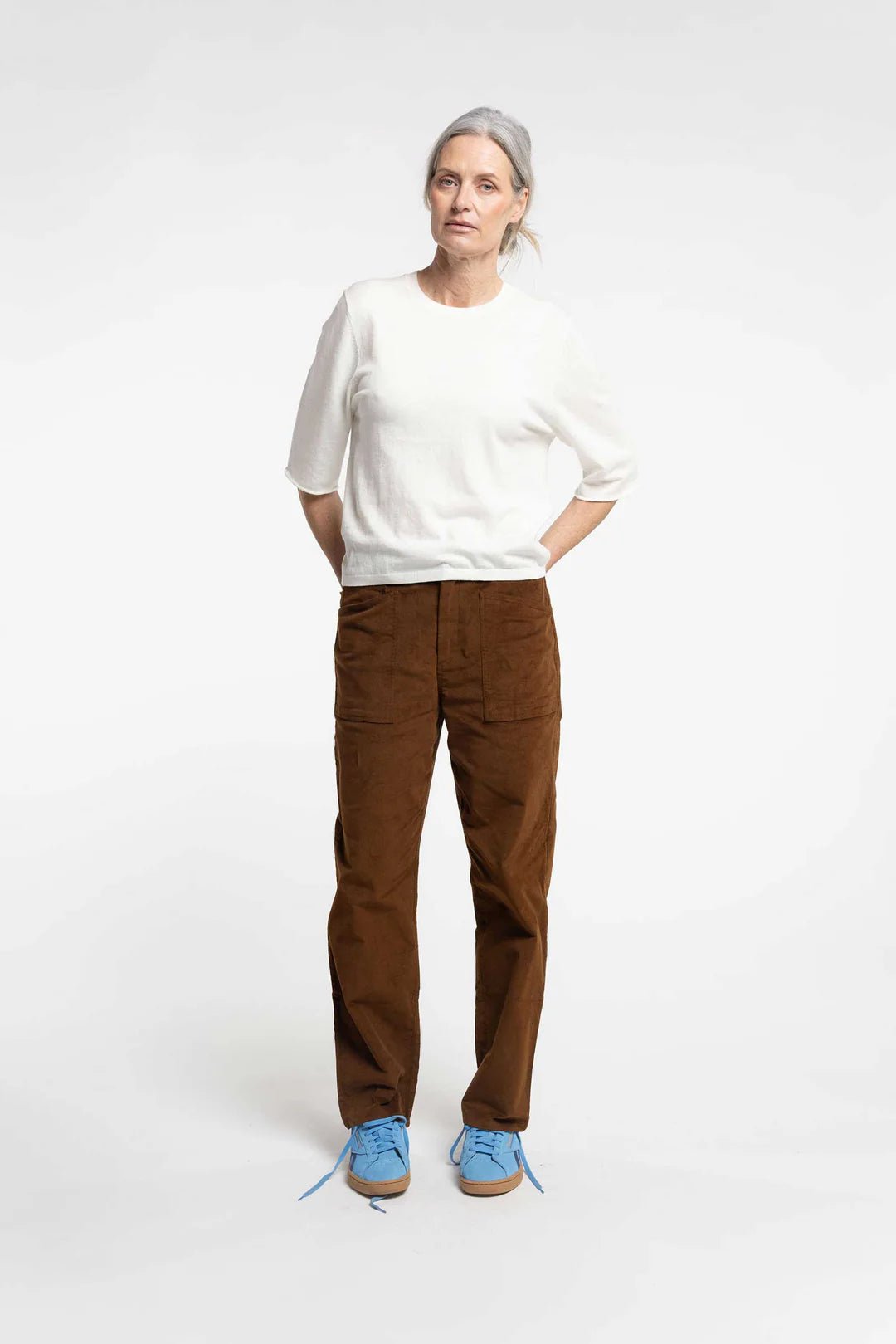 New Lands | Treadlight Trouser | Bark | Palm Boutique