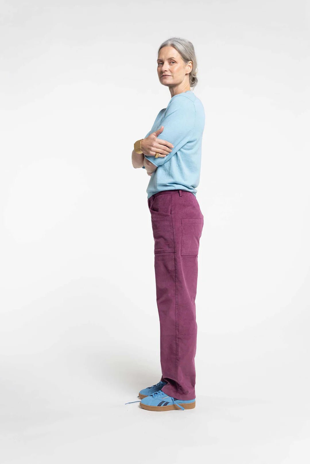 New Lands | Treadlight Trouser | Berry | Palm Boutique