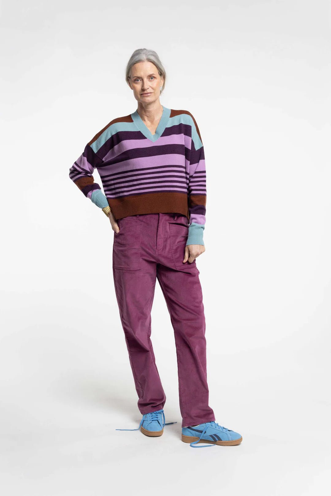 New Lands | Treadlight Trouser | Berry | Palm Boutique