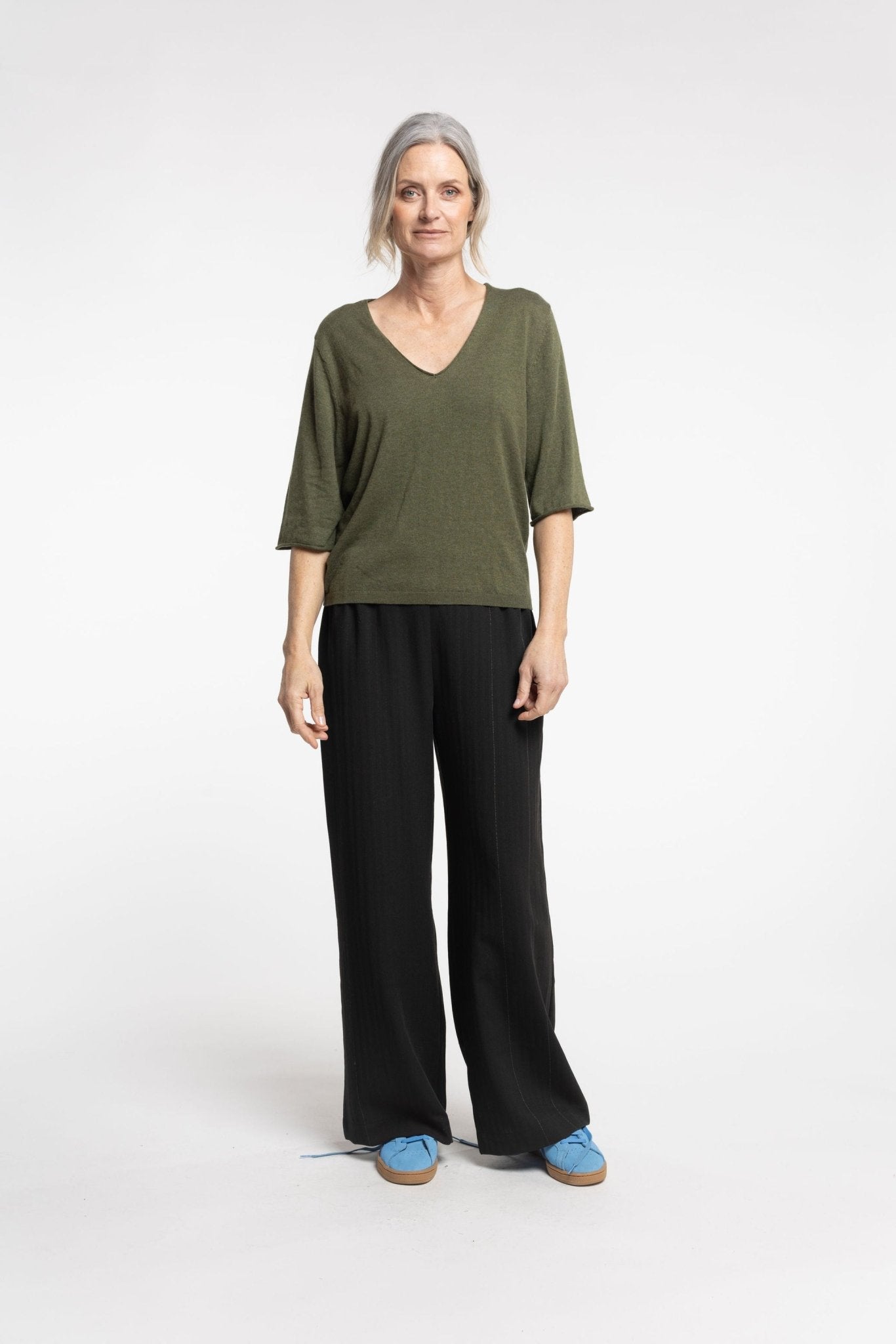 Newlands | Glide Trouser | Pinstripe | Palm Boutique