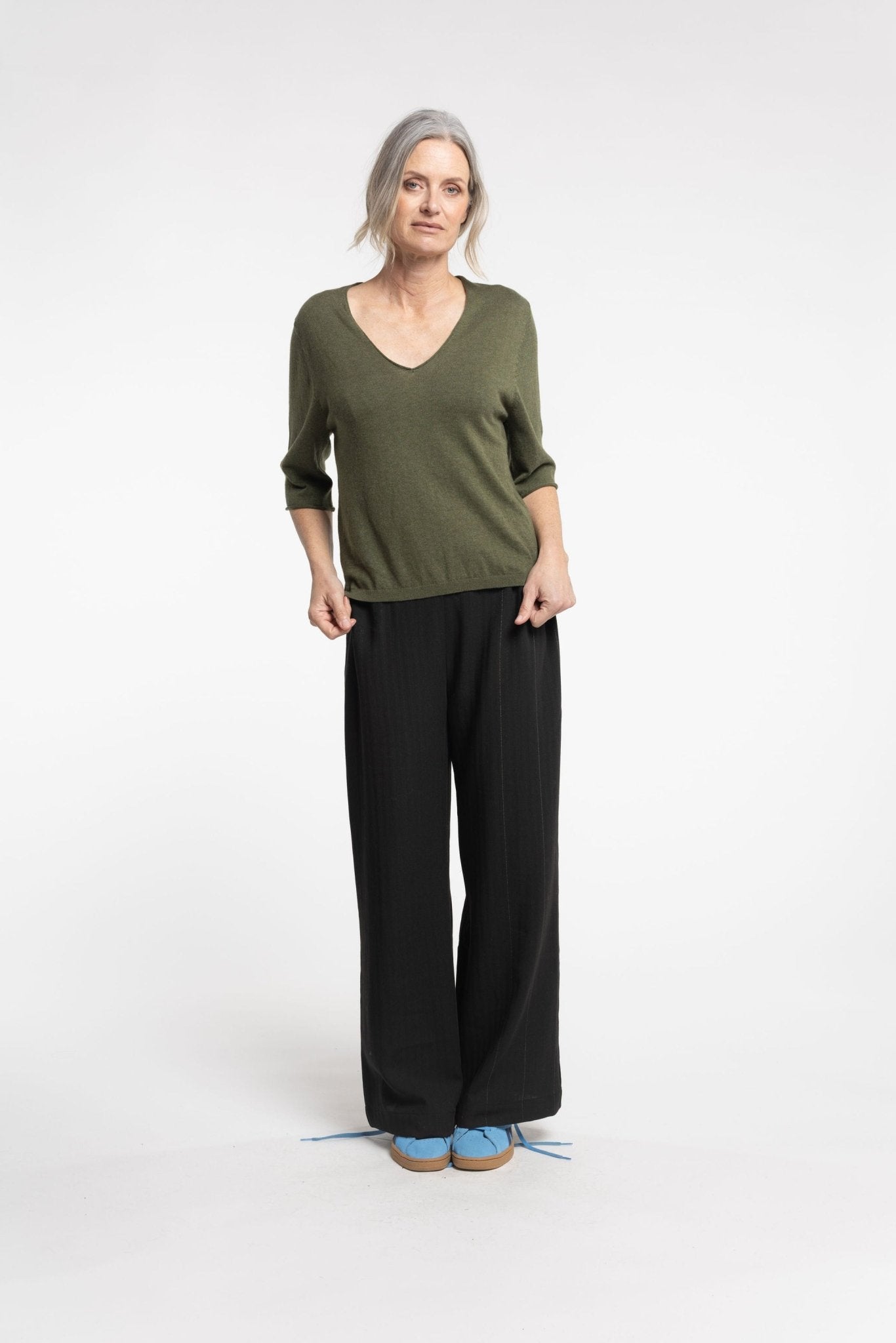 Newlands | Glide Trouser | Pinstripe | Palm Boutique