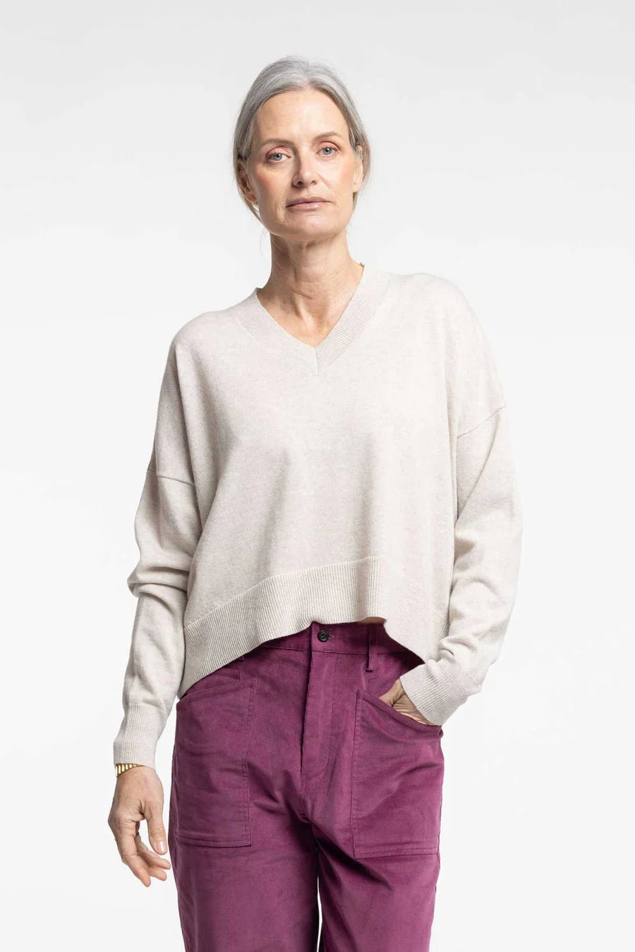 Newlands | Griddy Sweater | Mist | Palm Boutique