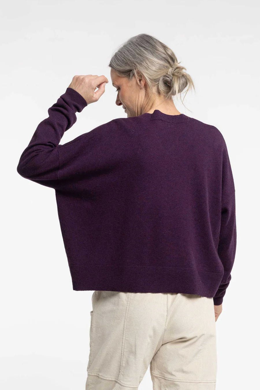 Newlands | Griddy Sweater | Plum | Palm Boutique