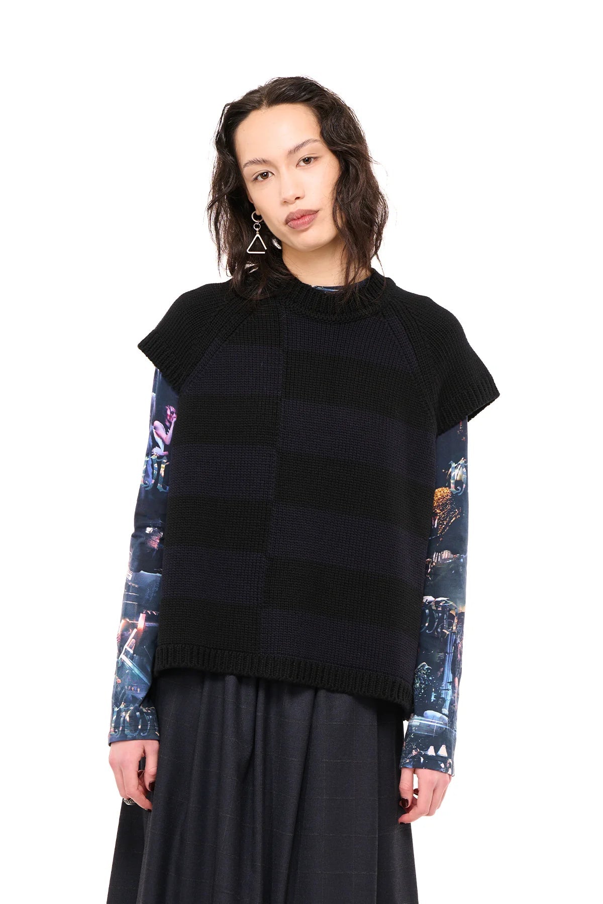 NOM*d | Block Party Vest | Black/Navy | Palm Boutique