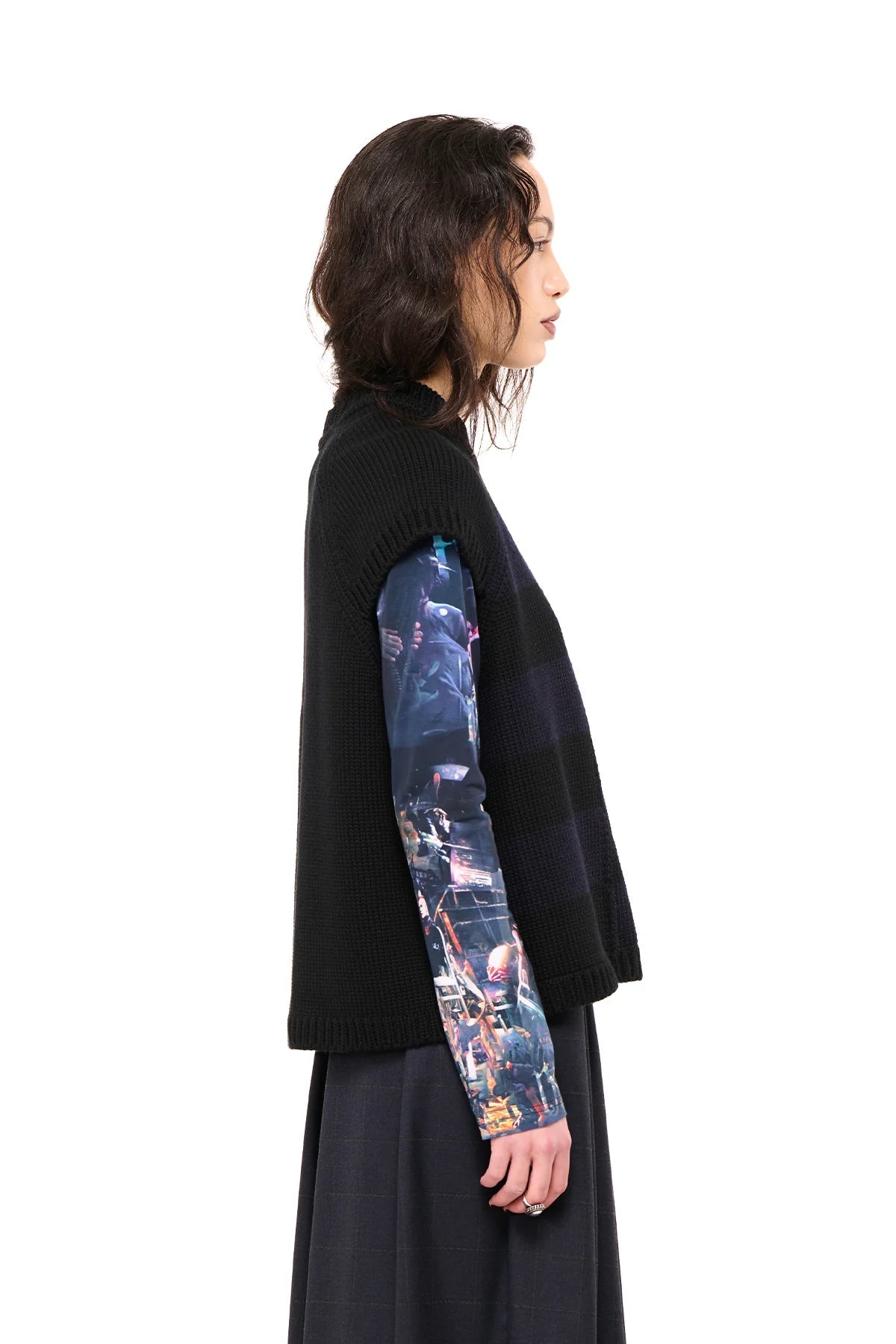 NOM*d | Block Party Vest | Black/Navy | Palm Boutique