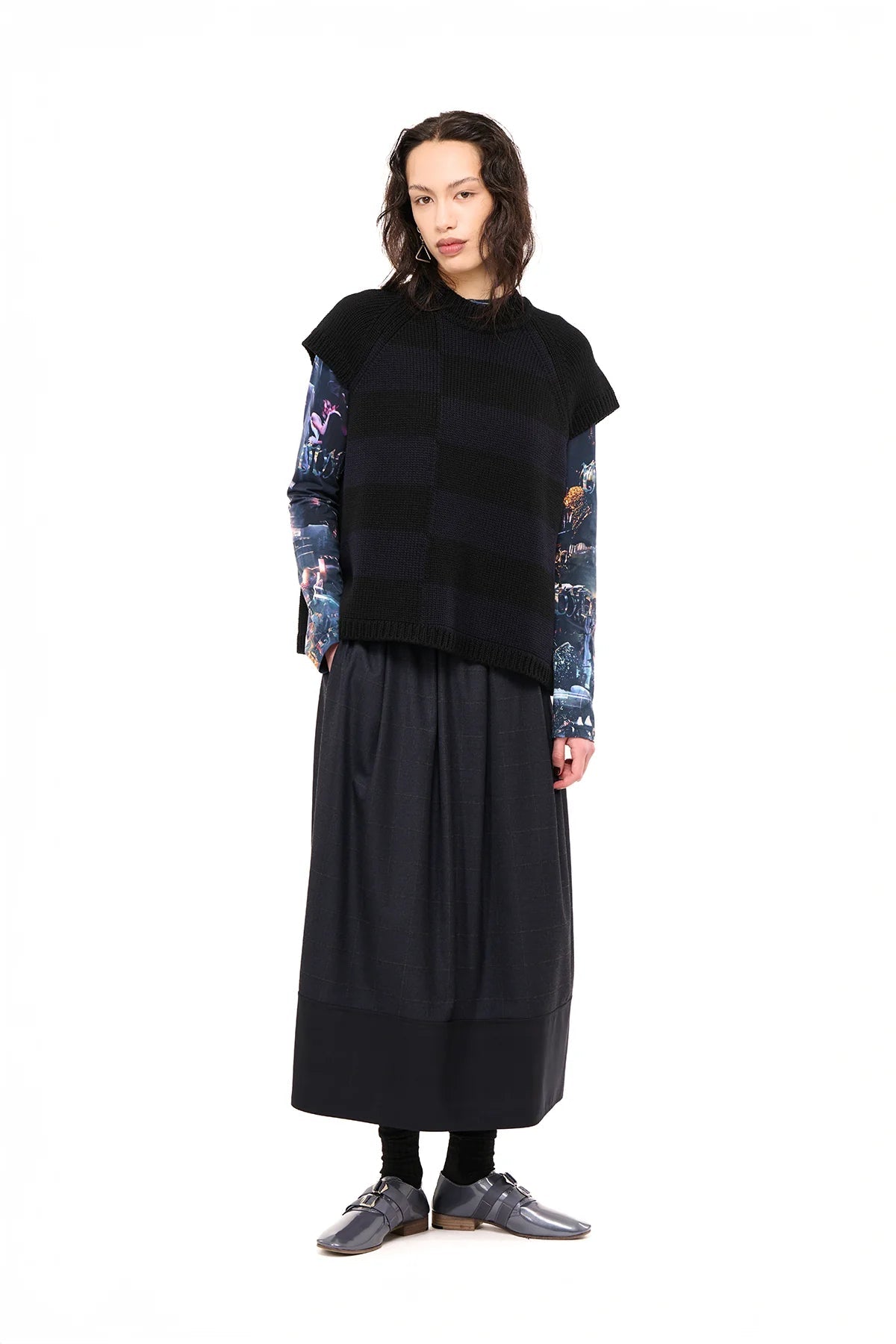 NOM*d | Block Party Vest | Black/Navy | Palm Boutique