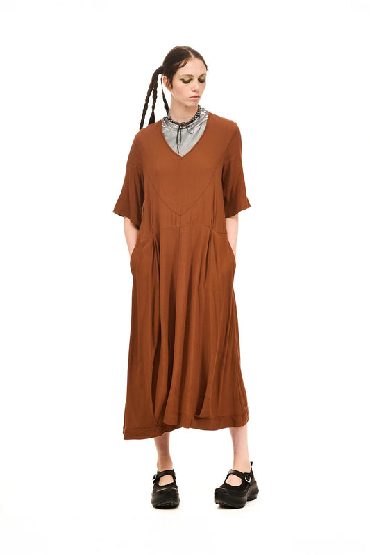 NOM*d | Classic Dress | Chestnut | Palm Boutique