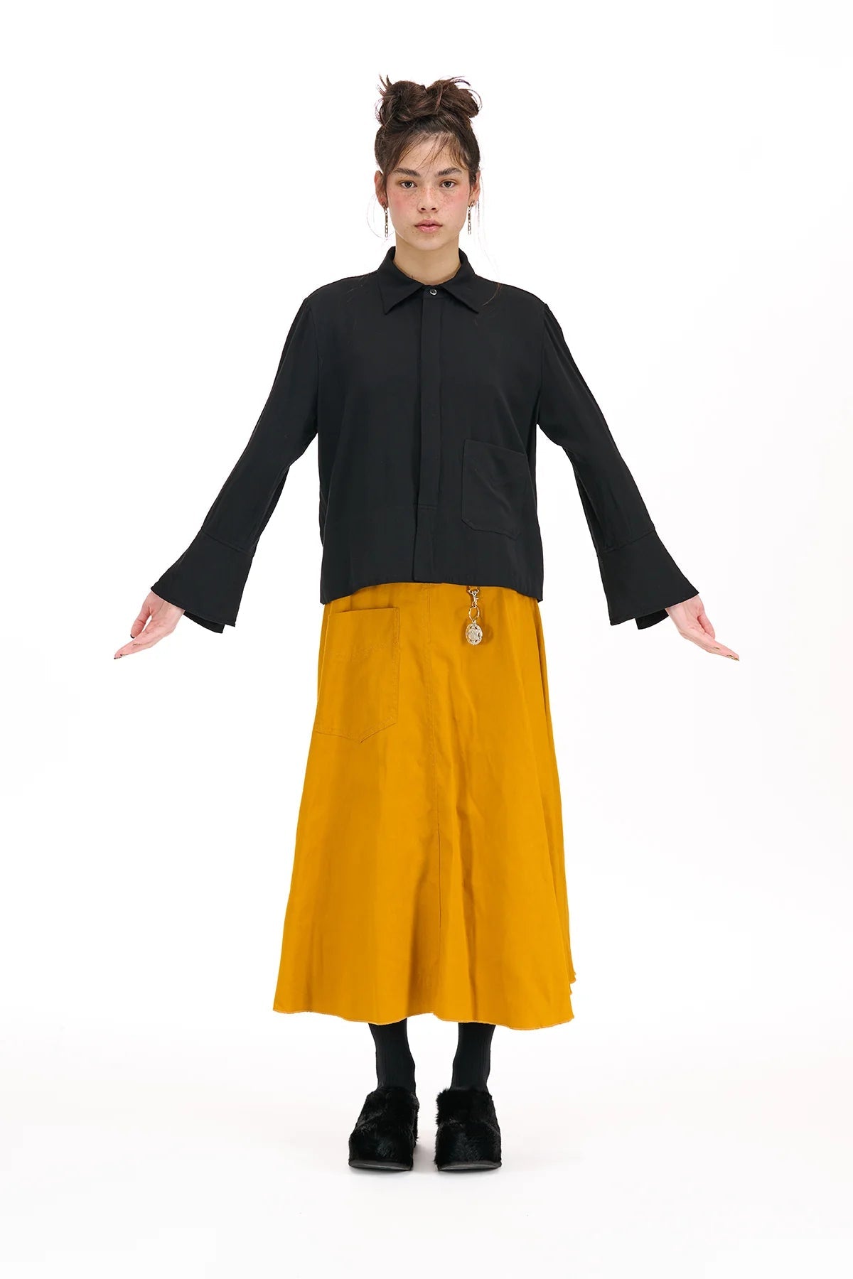 NOM*d | College Shirt | Black | Palm Boutique