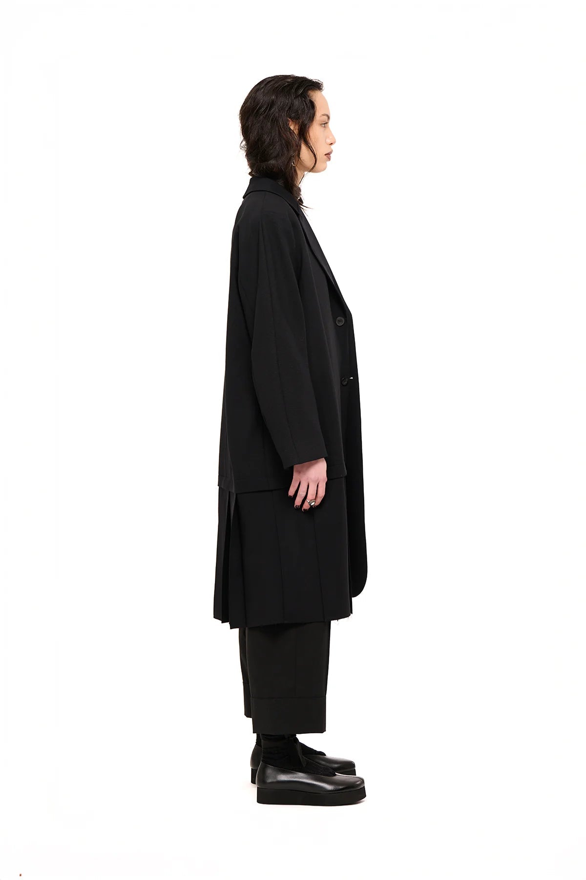 NOM*d | De - Pleat Coat | Black | Palm Boutique
