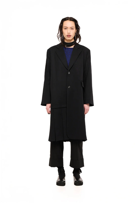 NOM*d | De - Pleat Coat | Black | Palm Boutique
