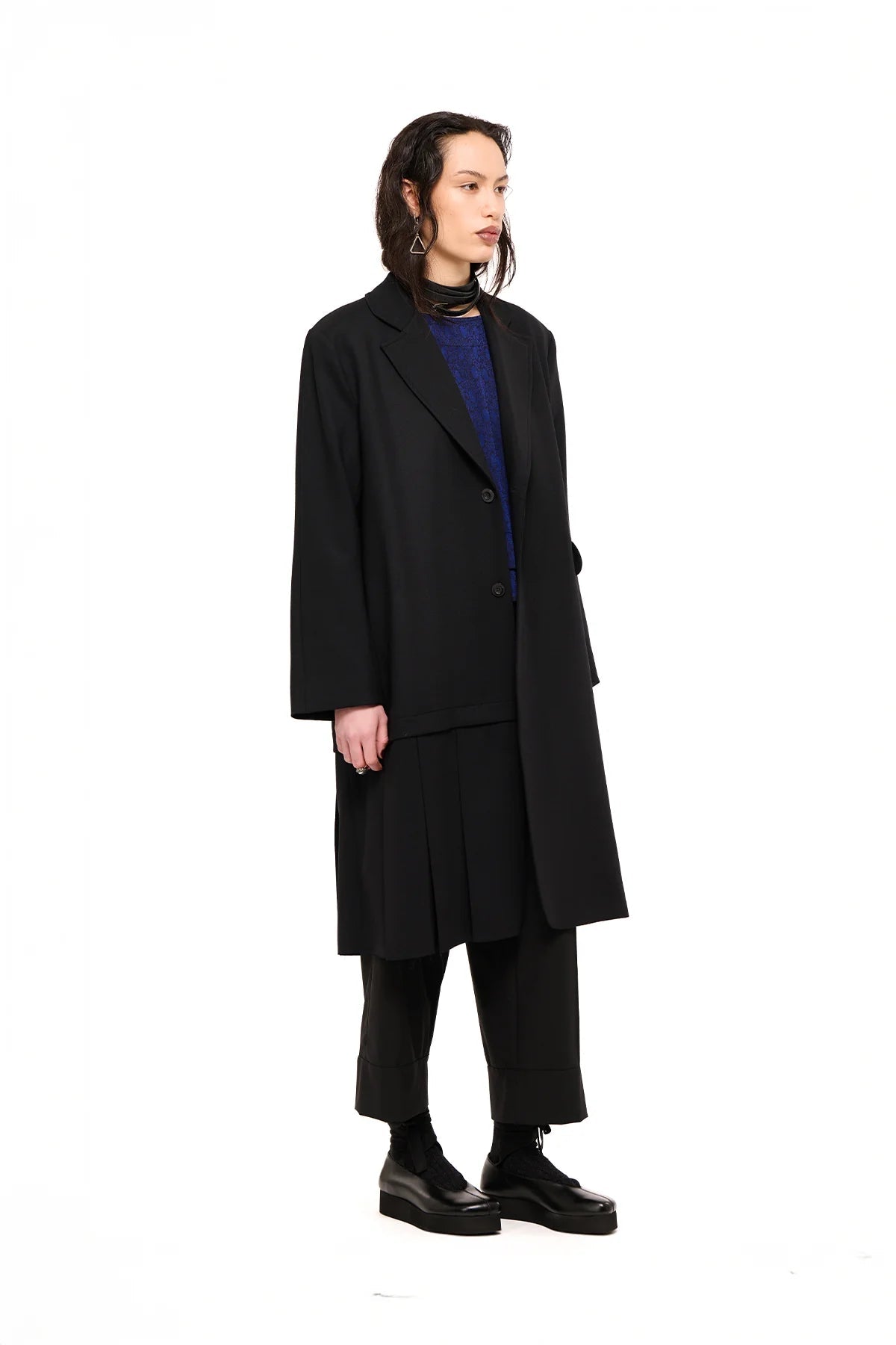 NOM*d | De - Pleat Coat | Black | Palm Boutique