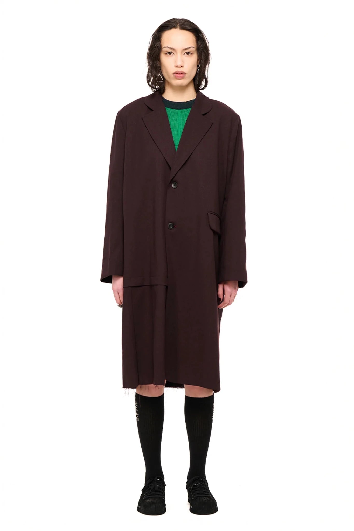 NOM*d | De - Pleat Coat | Mahogany | Palm Boutique