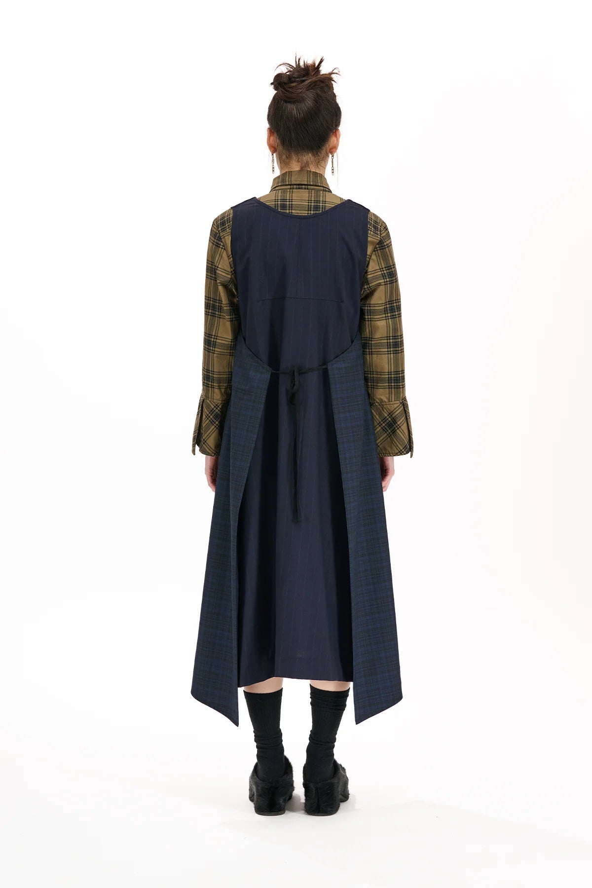 NOM*d | Detached Pinafore | Navy Check | Palm Boutique