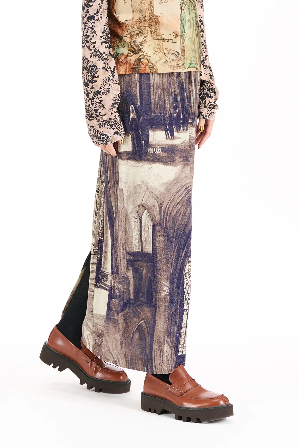 NOM*d | Everytime Skirt | Gothic Print | Palm Boutique