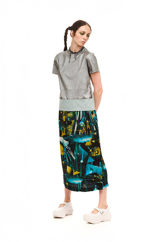 NOM*d | Foiled Tee | Blue Mercerised Cotton | Palm Boutique