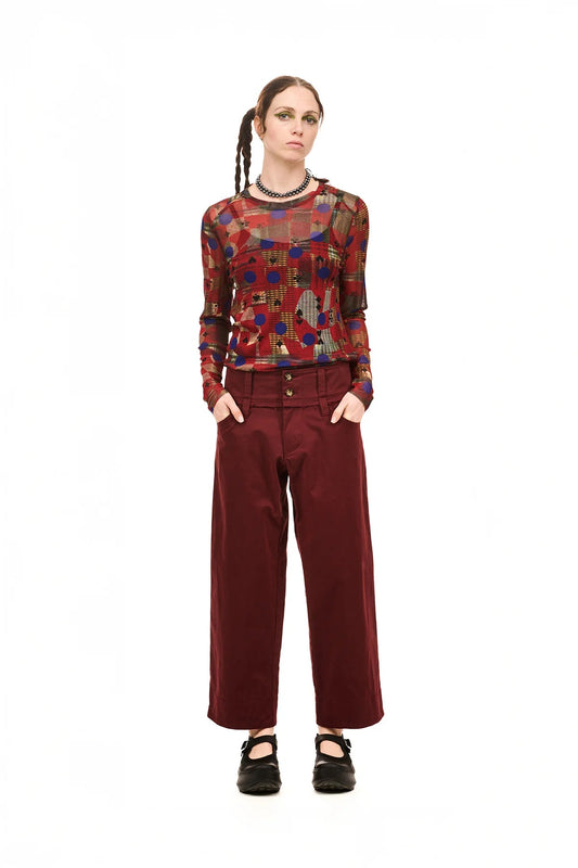 NOM*d | Novel Trouser | Oxblood | Palm Boutique