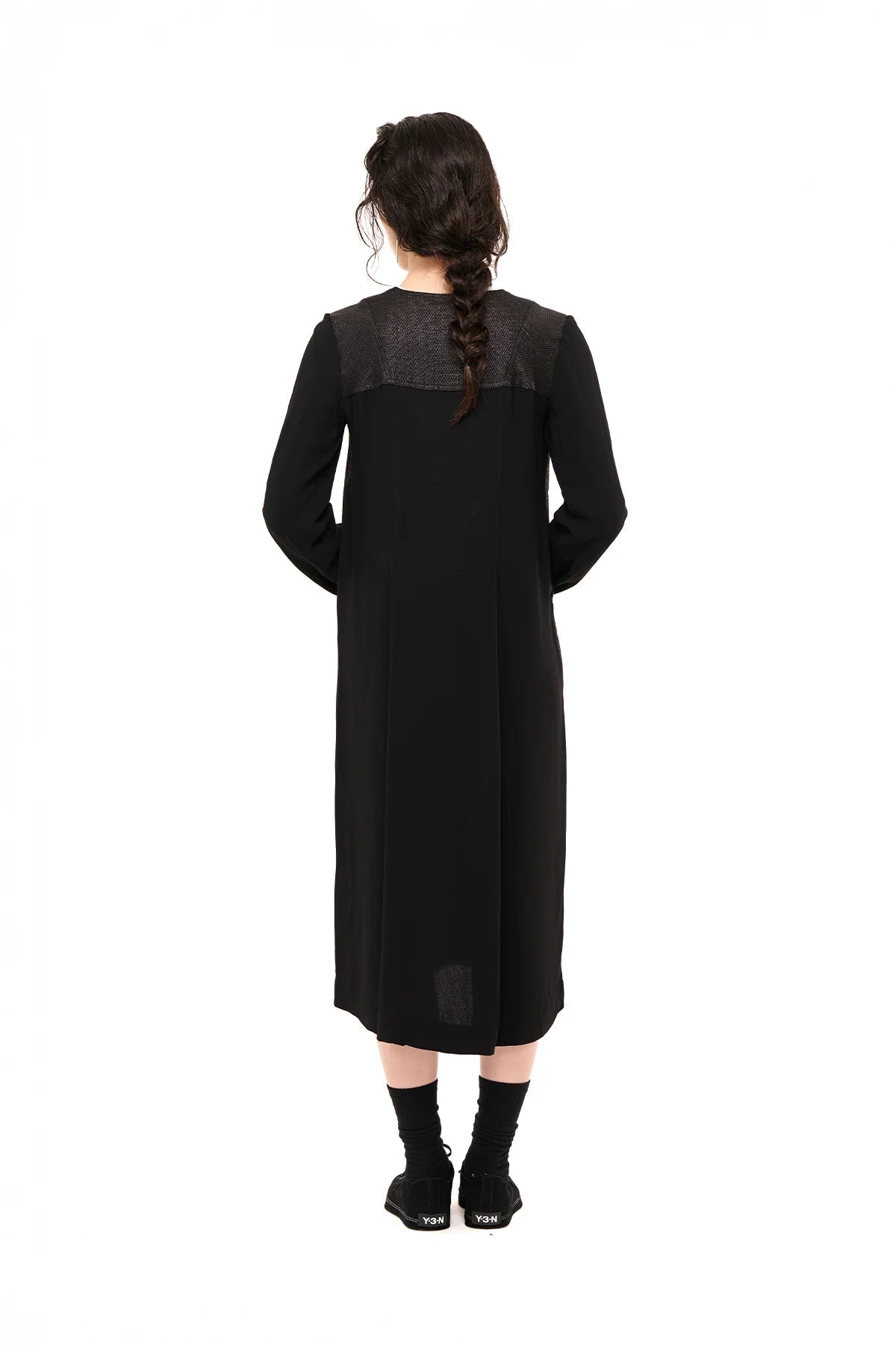 NOM*d | Office Dress Shiny Texture | Black | Palm Boutique