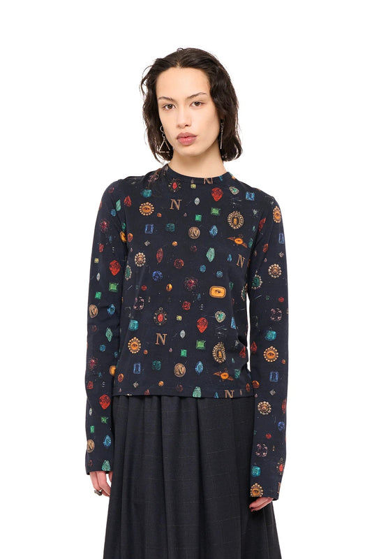 NOM*d | Play Time Long Sleeve | Bejeweled Print | Palm Boutique