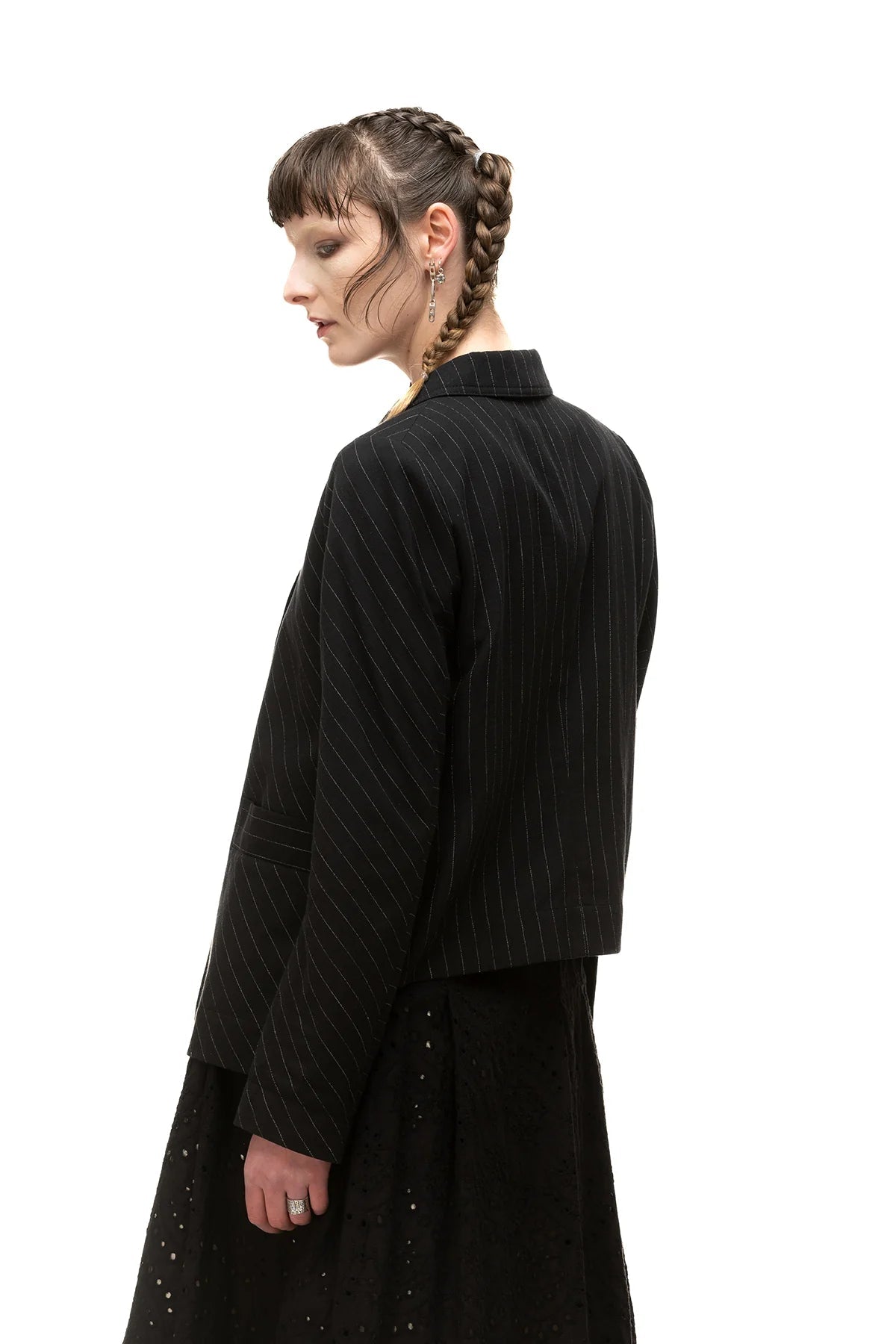 NOM*d | Sideline Blazer | Pinstripe Twill Carbon | Palm Boutique