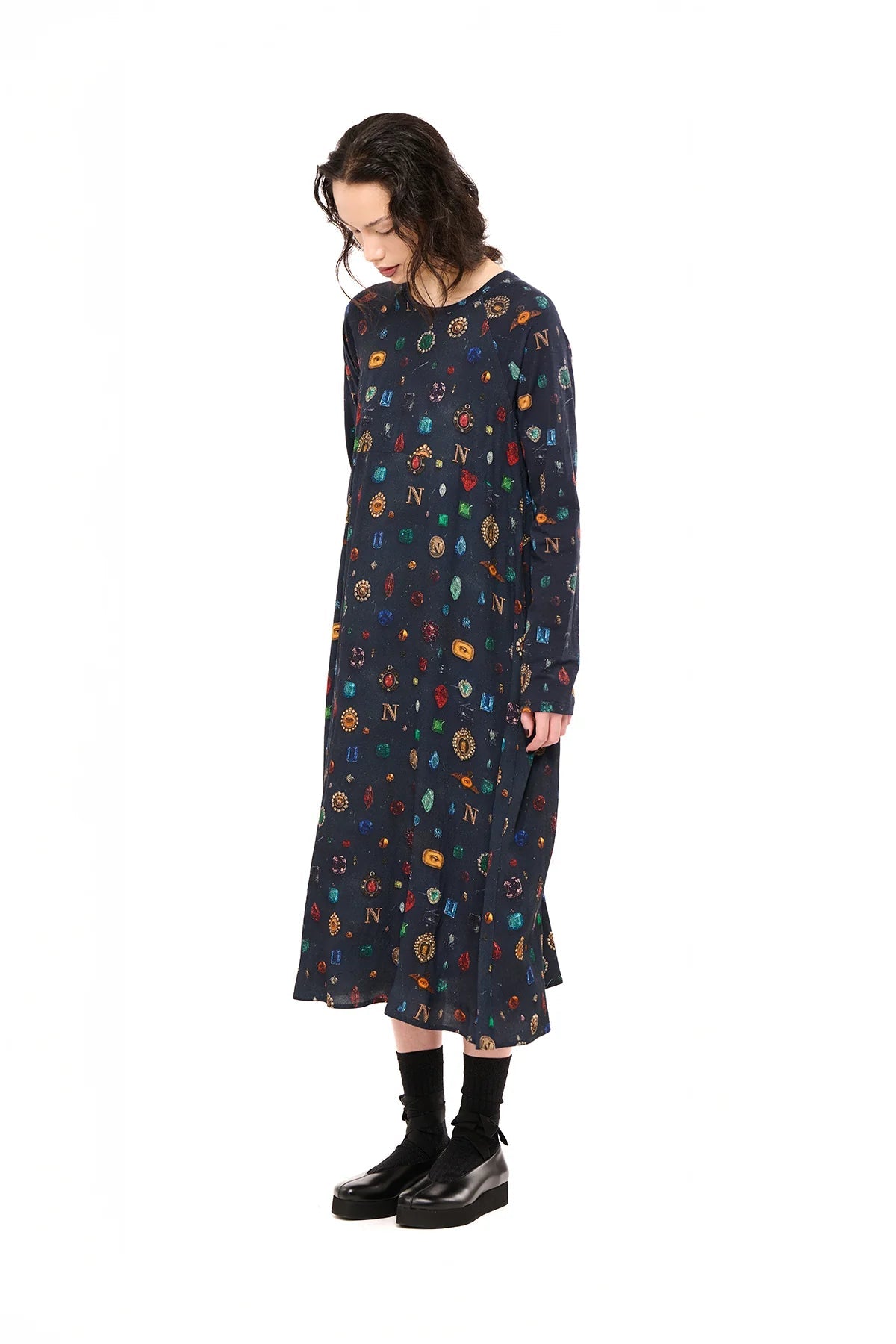 NOM*d | Unmixed Slip Dress | Bejeweled Print | Palm Boutique