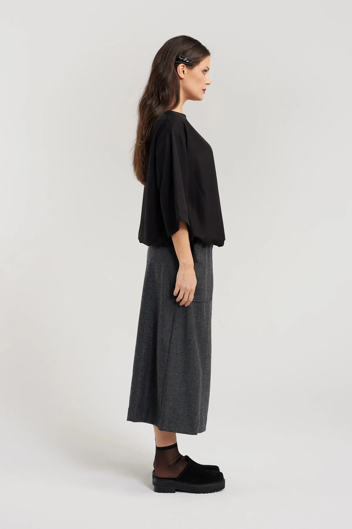 Nyne | Billie Skirt | Charcoal | Palm Boutique