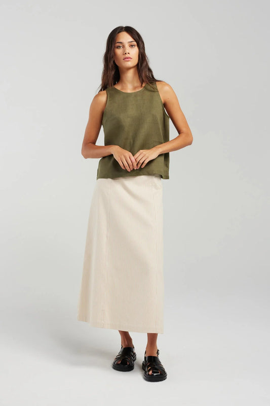 Nyne | Maggie Skirt | Stone Stripe | Palm Boutique