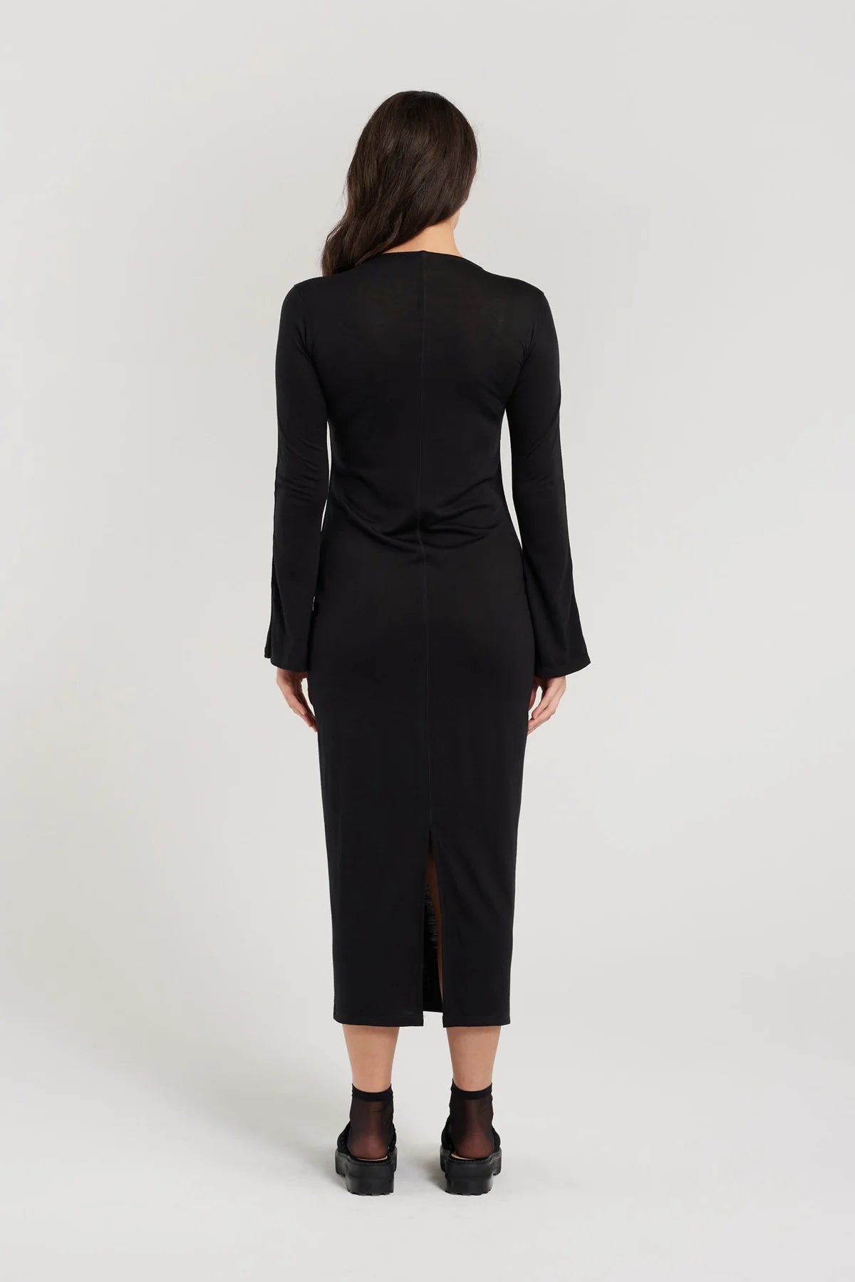 Nyne | Opal Dress | Black Merino | Palm Boutique