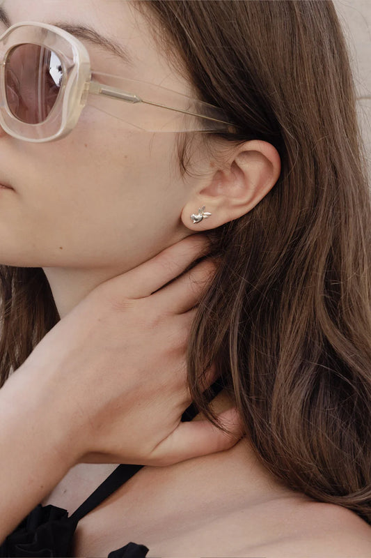 Pixie Heart Studs | Sterling