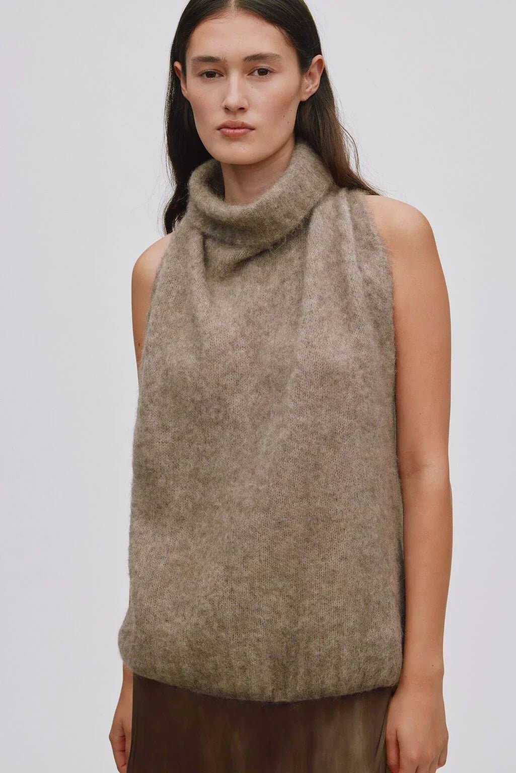 Rabens Saloner | Aifa Superlight Halter Top | Mushroon | Palm Boutique