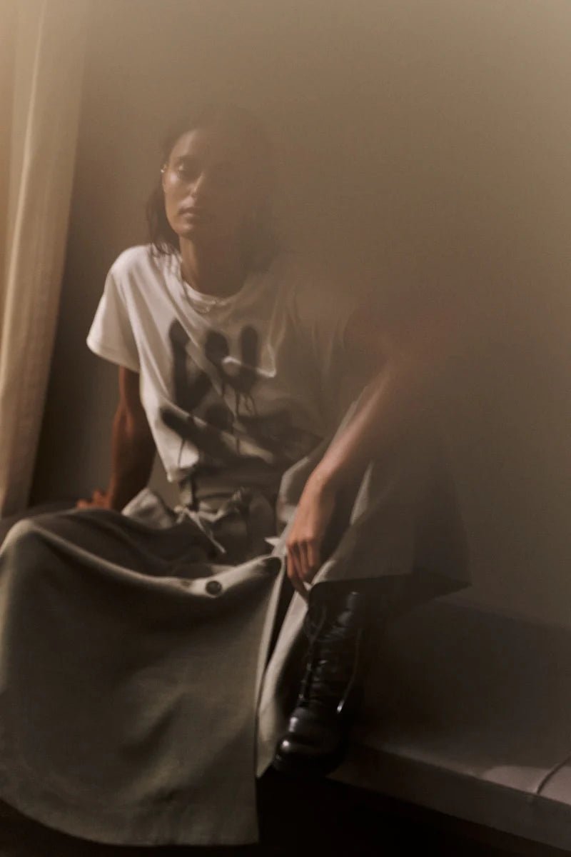 Rabens Saloner | Ambla Luxe T-Shirt | Chalk | Palm Boutique