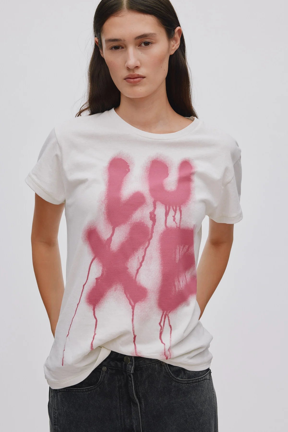 Rabens Saloner | Ambla Luxe T-Shirt | Pink | Palm Boutique