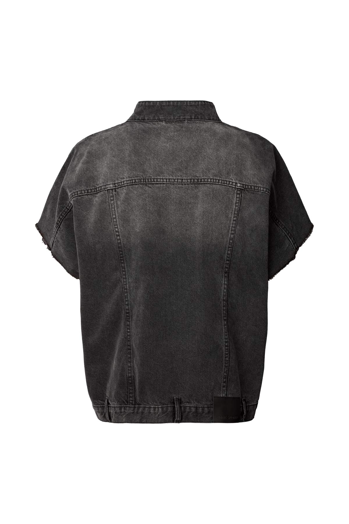 Rabens Saloner | Mir Denim Vest Jacket | Washed Black | Palm Boutique