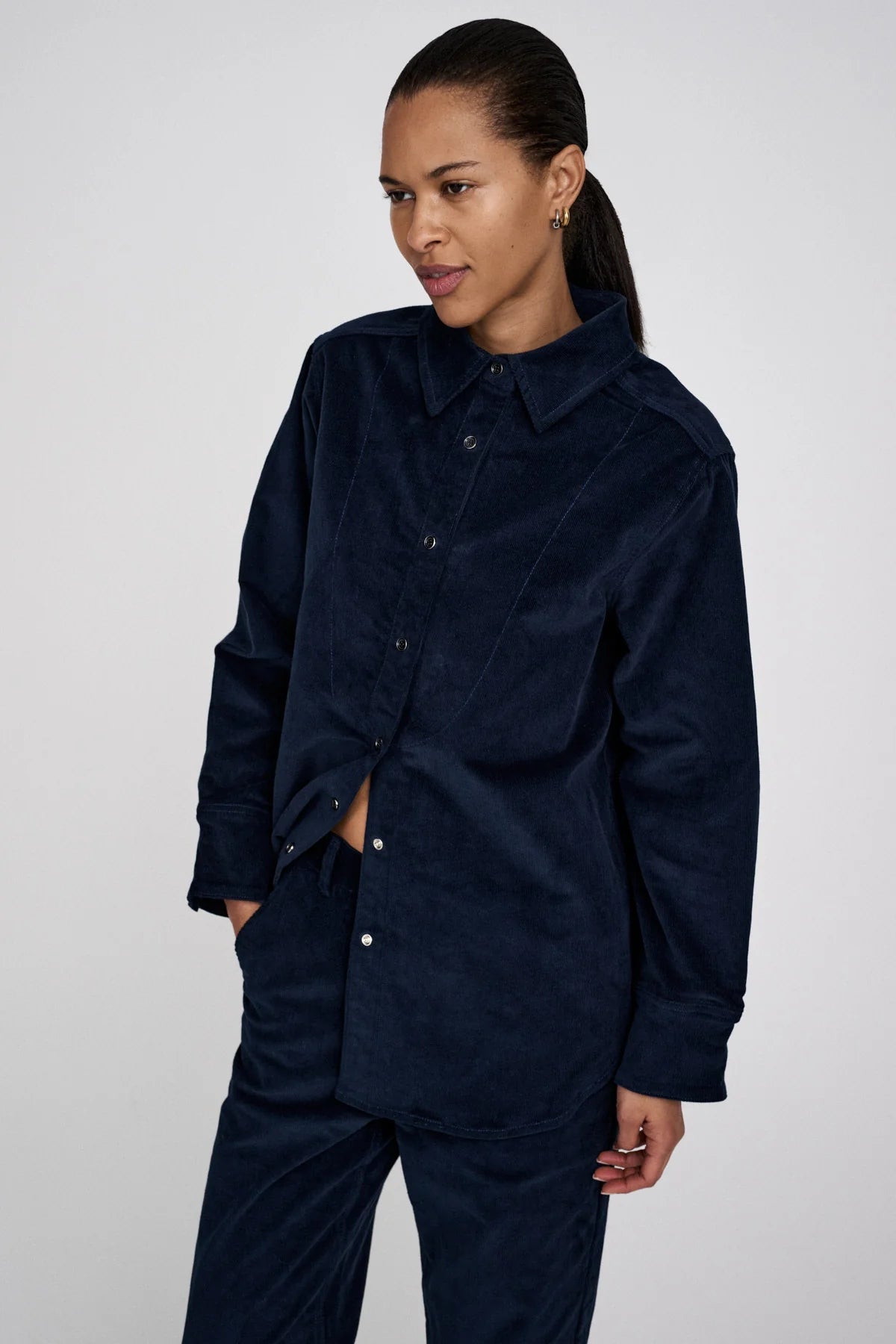 Rabens Saloner | Paia Shirt | Navy | Palm Boutique