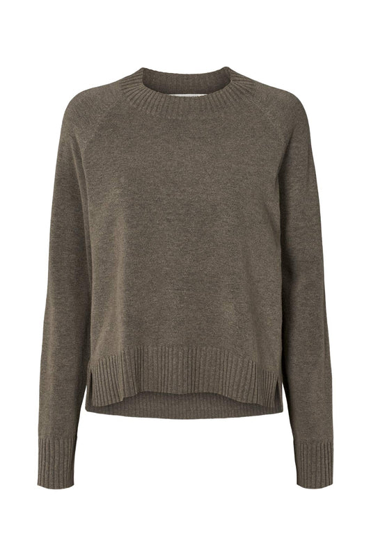 Rabens Saloner | Ruca Knit Lounge Boxy Sweater | Mole Melange | Palm Boutique