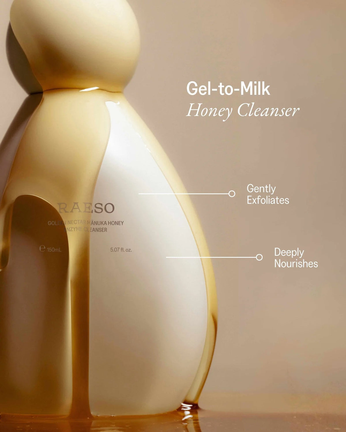 RAESO | Golden Nectar Mānuka Honey Enzyme Cleanser | 150ml | Palm Boutique