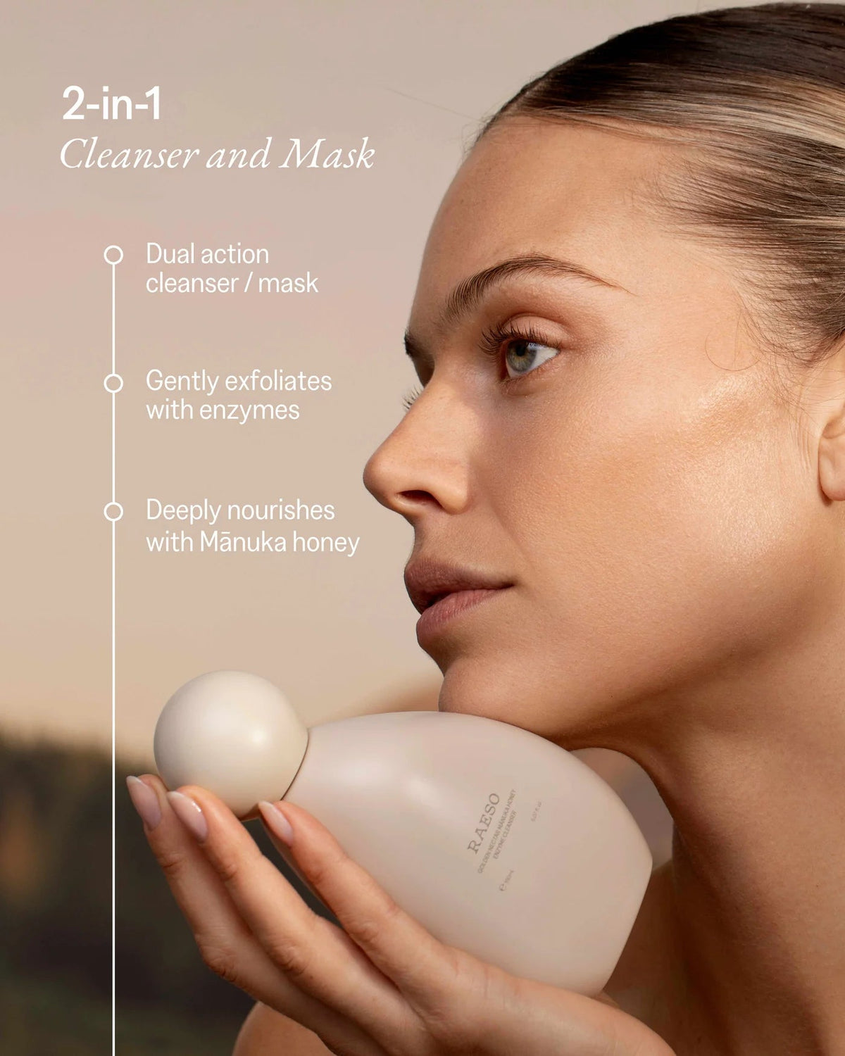 RAESO | Golden Nectar Mānuka Honey Enzyme Cleanser | 150ml | Palm Boutique