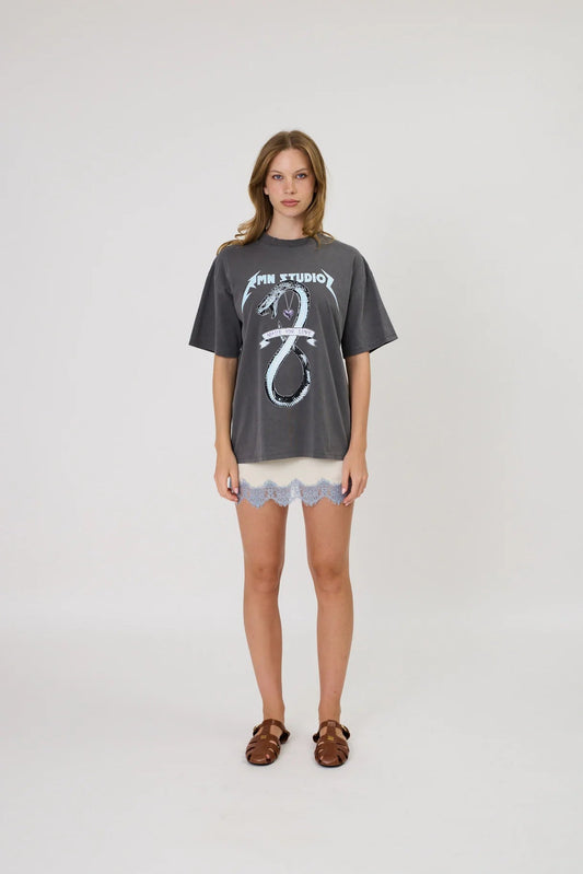 Remain | Viper Tee | Washed Black | Palm Boutique
