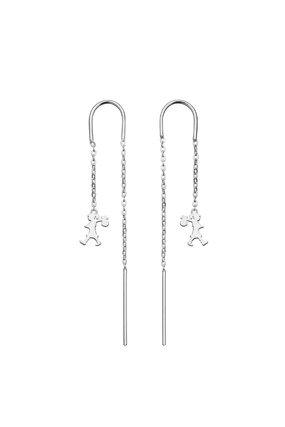 Karen Walker Jewellery | Runaway Girl Thread Earrings | Silver | Palm Boutique