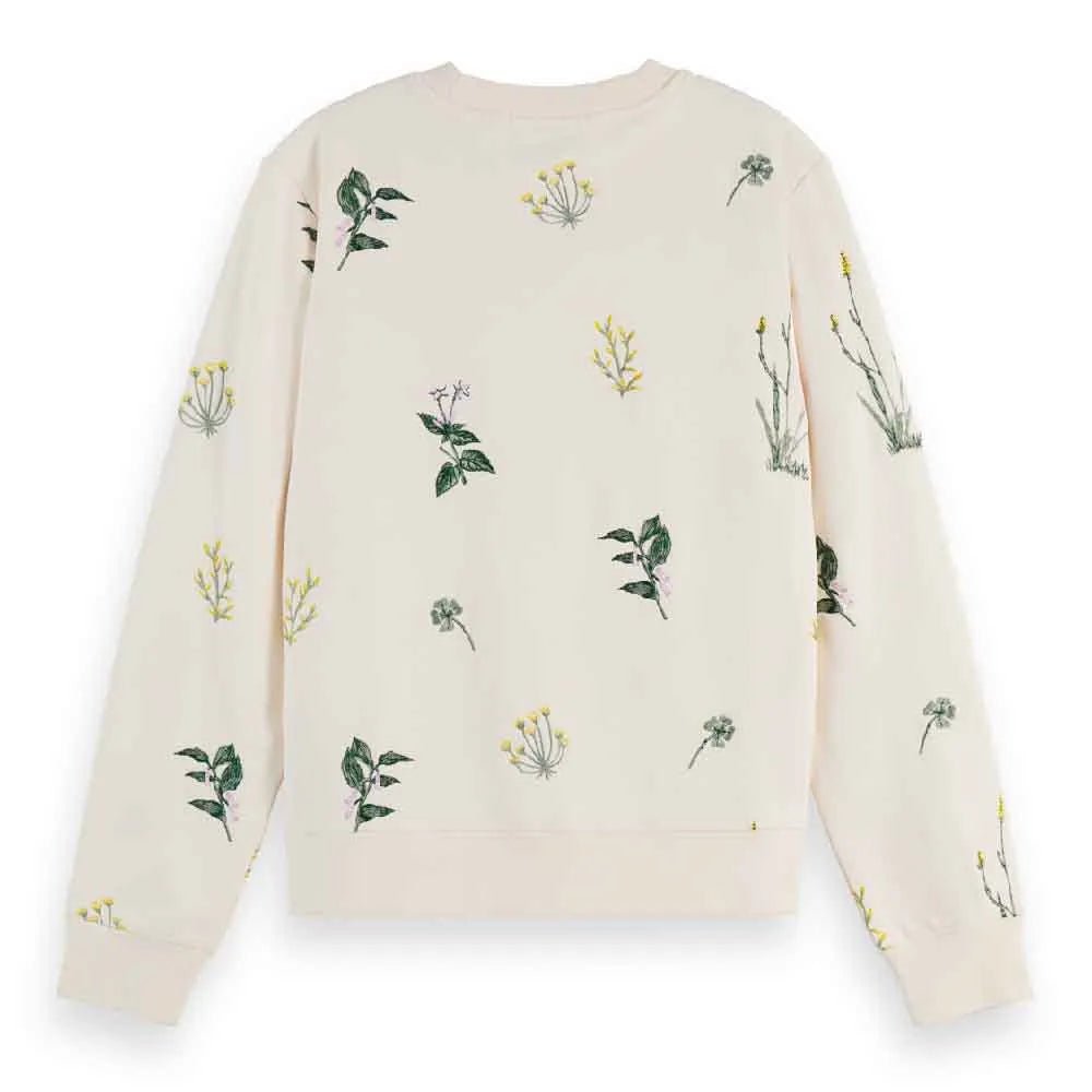 Scotch and Soda | All Over Embroidery Regular Sweater | Soft Ice | Palm Boutique