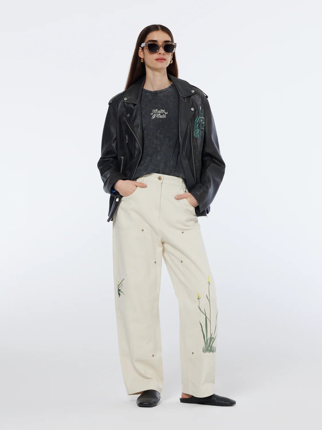 Scotch and Soda | Raine High Rise Wide Leg | Soft Ice | Palm Boutique