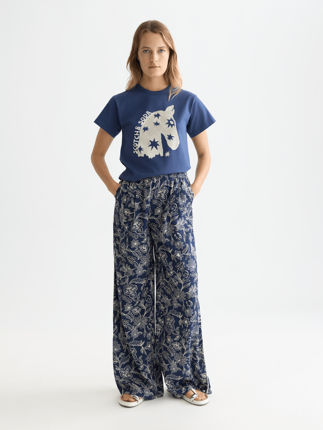 Scotch & Soda | Eleni All Over Printed Pant | Lucky Bandana | Palm Boutique